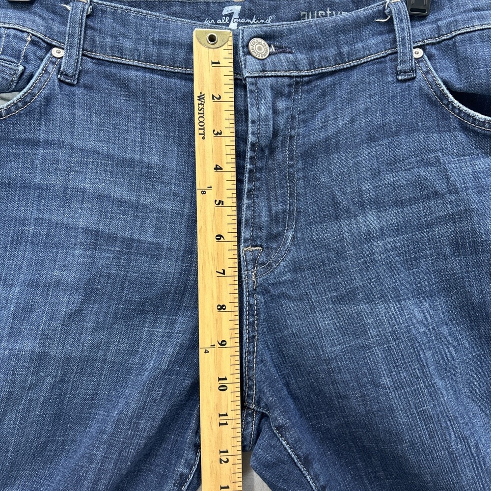 7 For All Mankind Austyn Straight Leg Jeans Dark Wash Men Size 40x32 Stretch - Picture 9 of 10